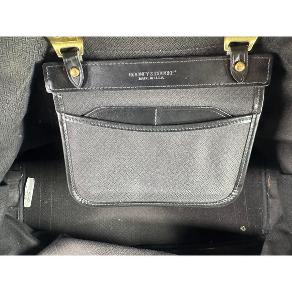 VTG Dooney & Bourke Vintage Canvas Leather Travel Weekender Bag Tan Brown - Picture 10 of 13